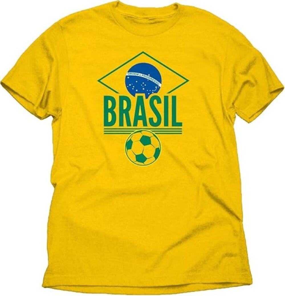 Men's Brazil FIFA World Cup Official Soccer Yellow T-Shirt - NWT